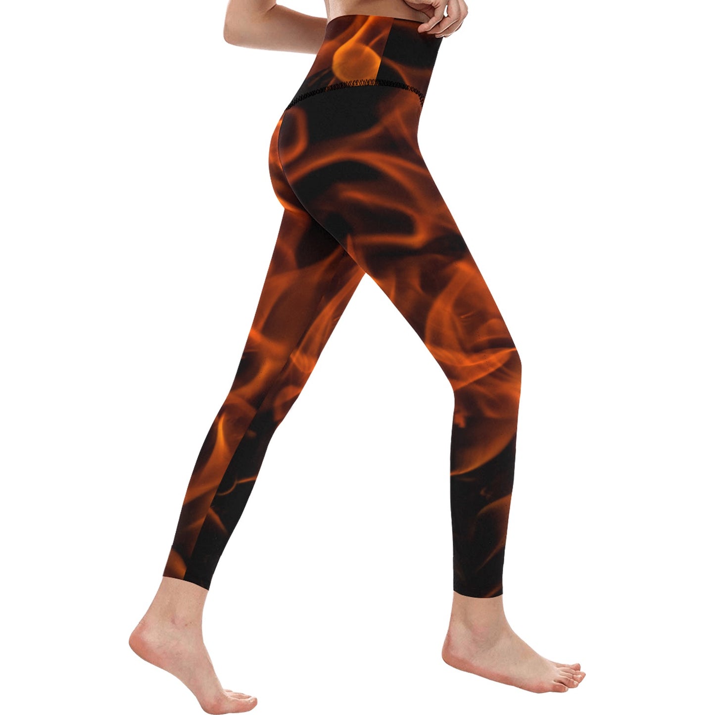 Firey Fire Women's High-Waisted Leggings