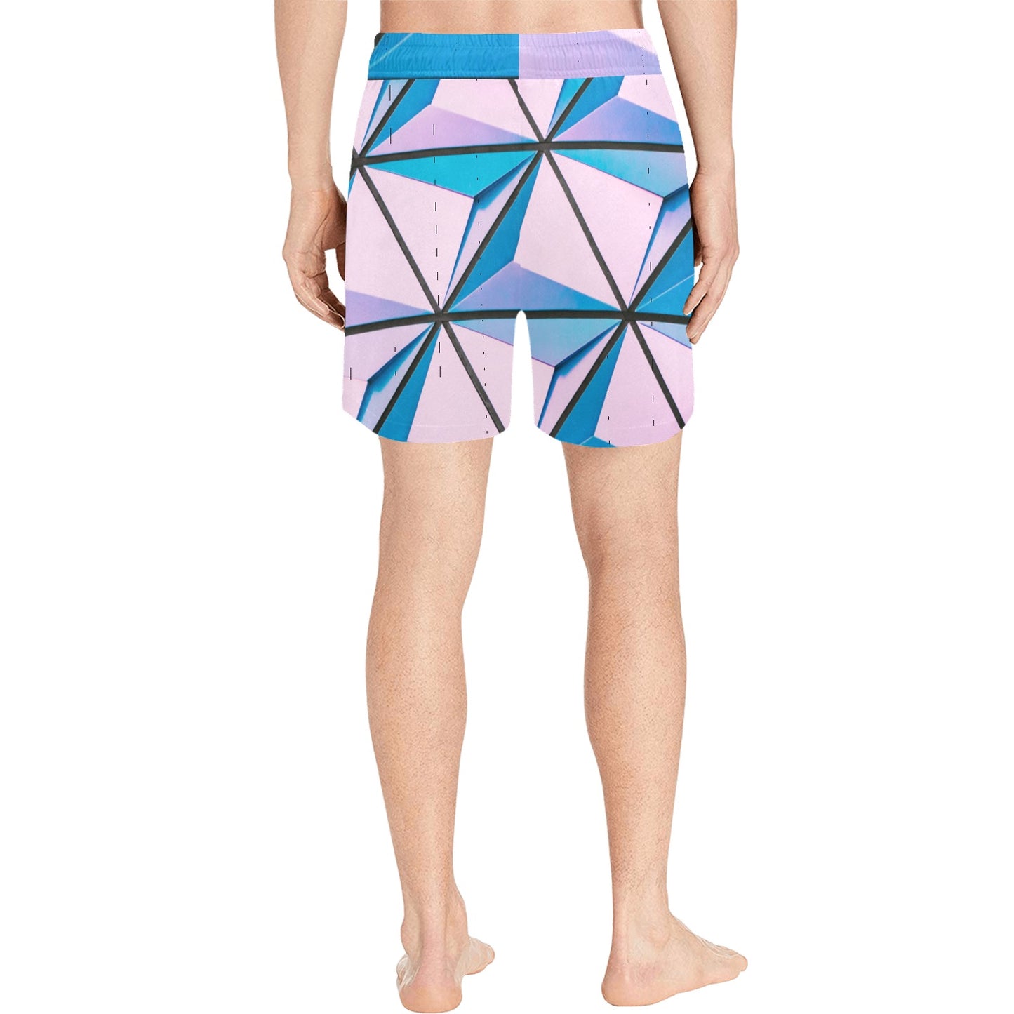 Pink Abstract Men's Swim Shorts