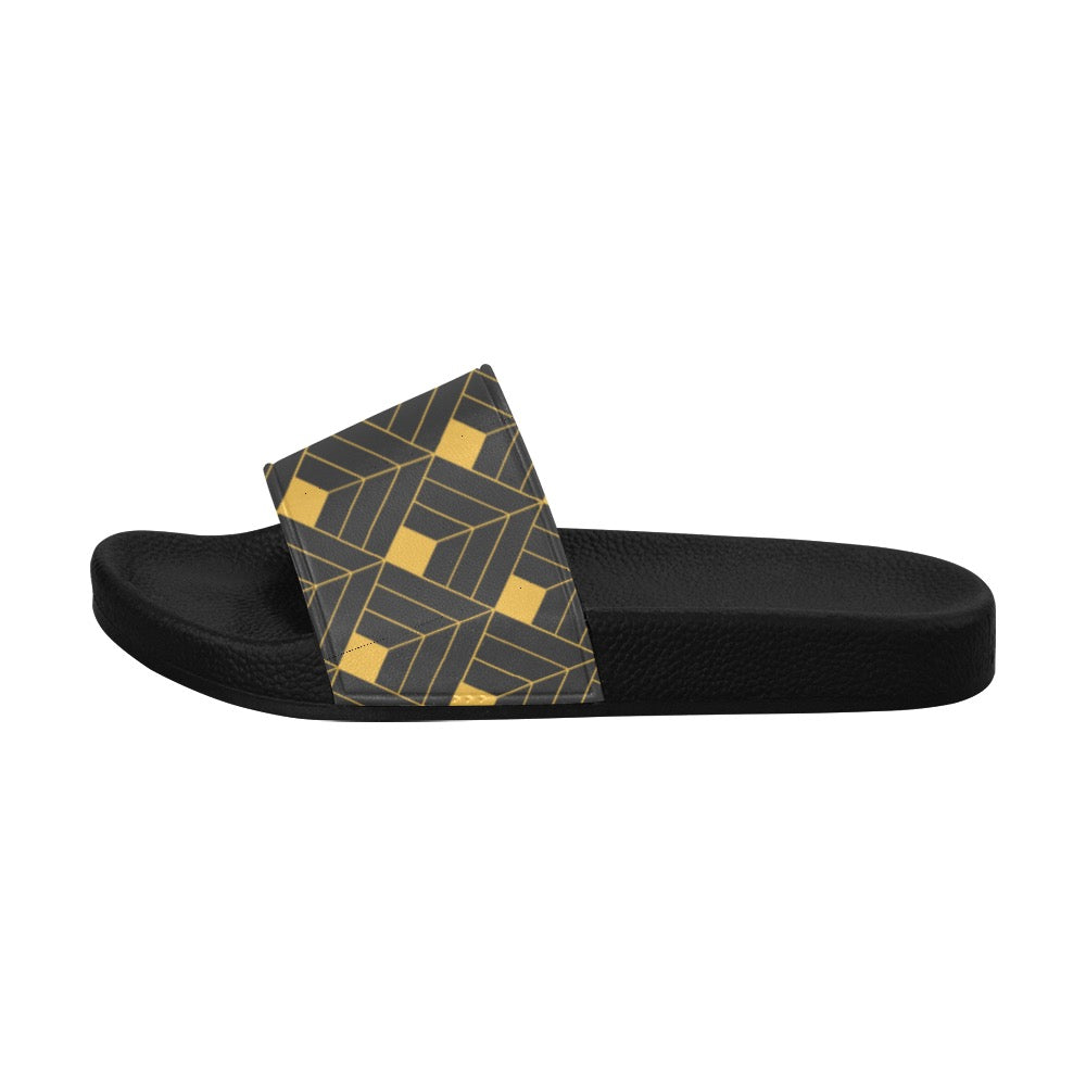 Gold Diamond Women's Slide Sandals