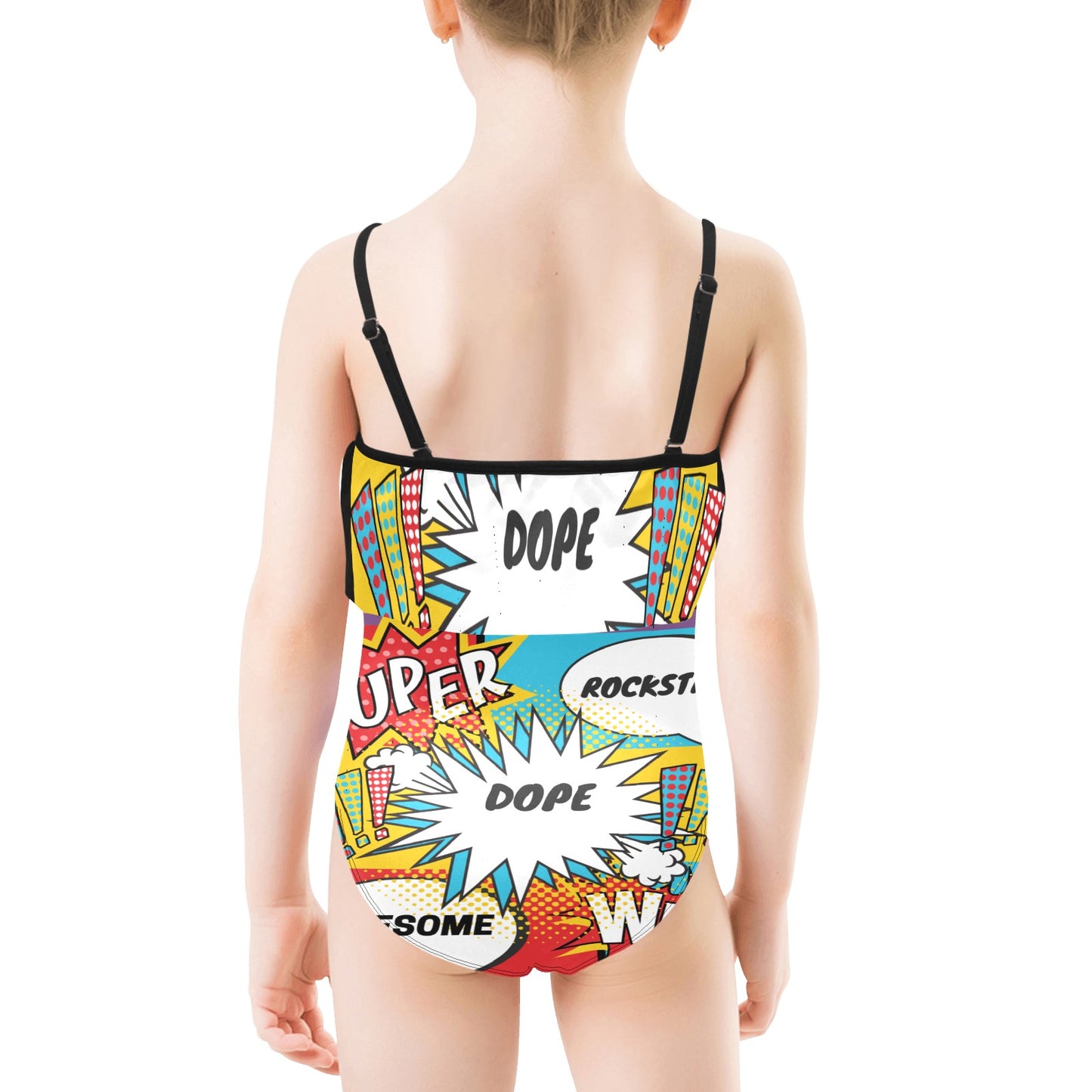 Comic Words Girls Swimsuit