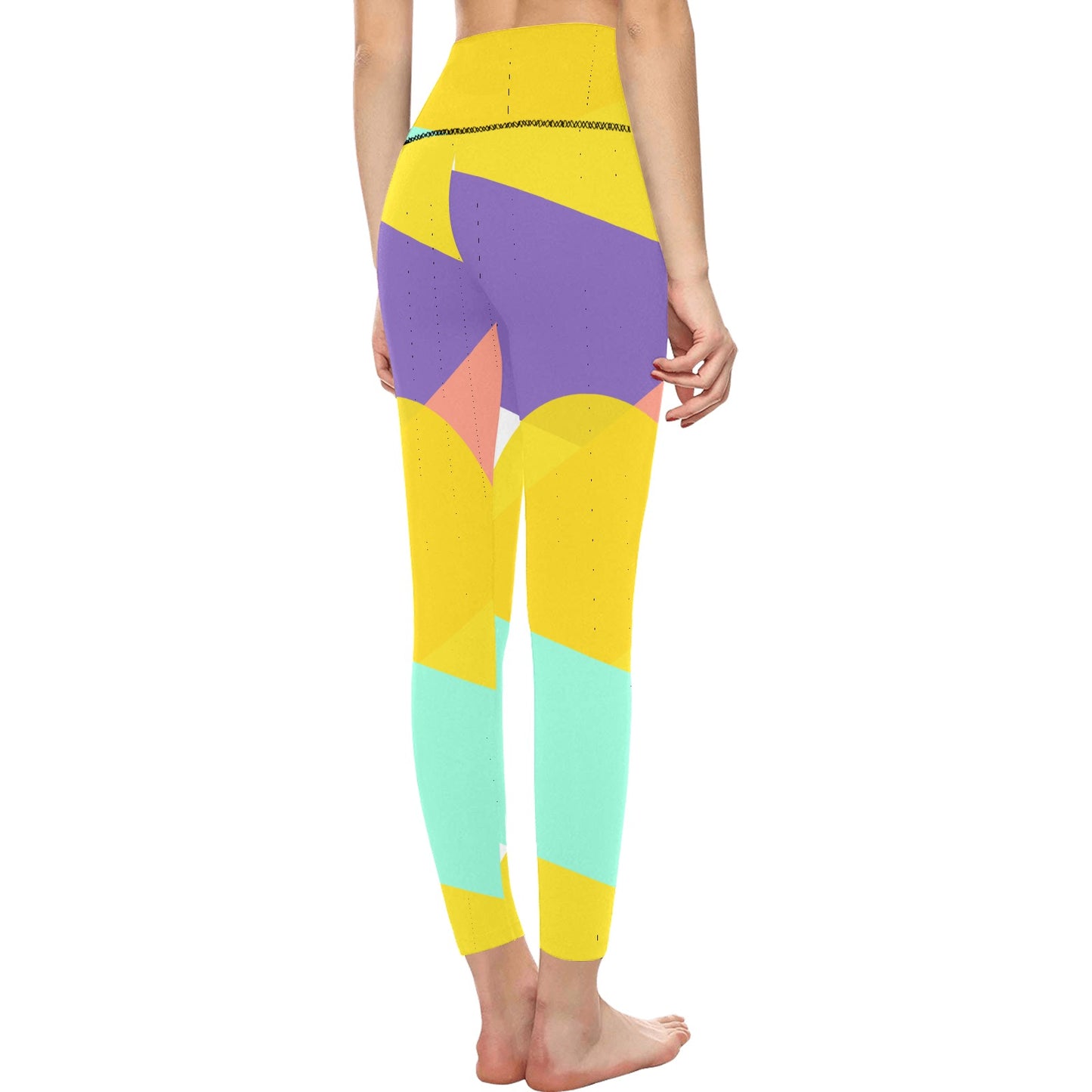 Multi Colored Women's High-Waisted Leggings