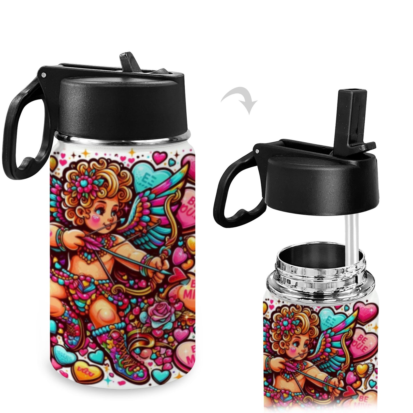 Cupid 1 Kids Water Bottle with Straw Lid (12 oz)