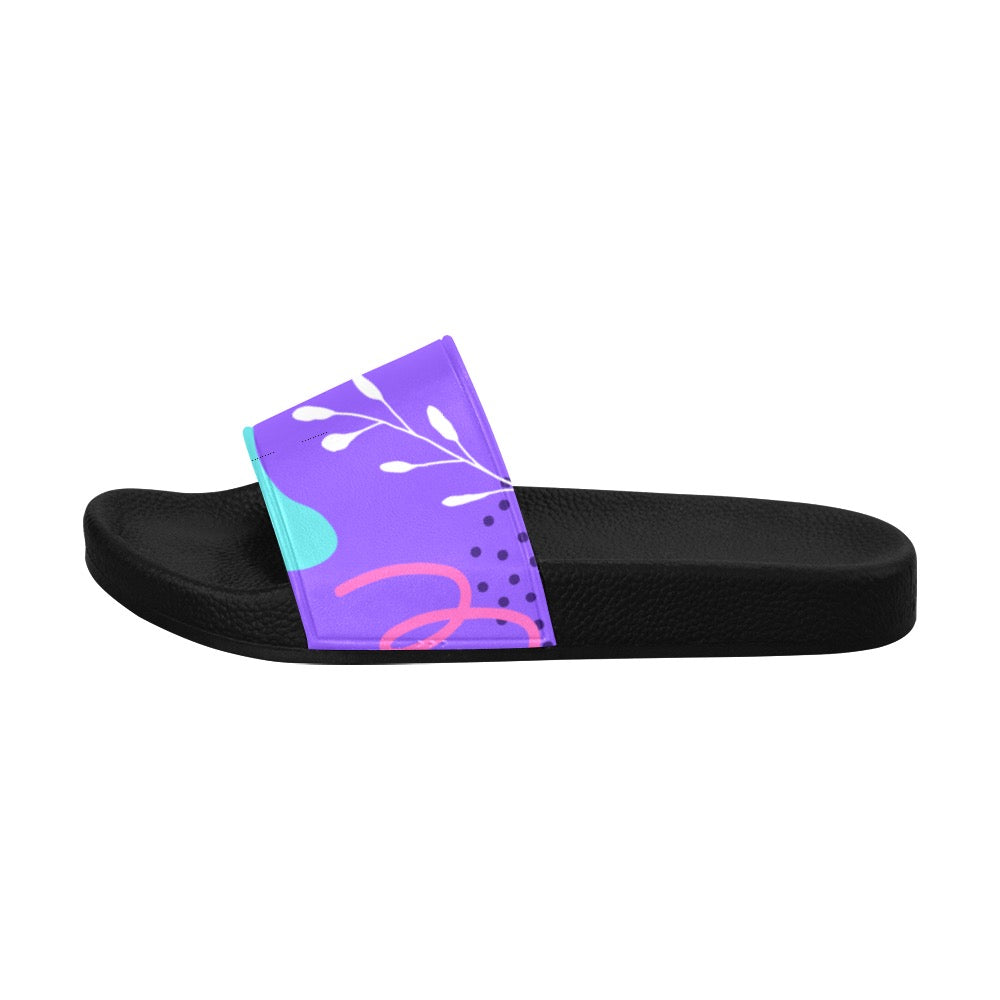 Purple Palms Men's Slides