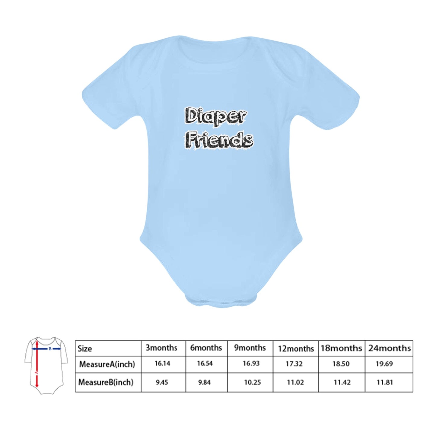 Diaper Friends Baby Onesie