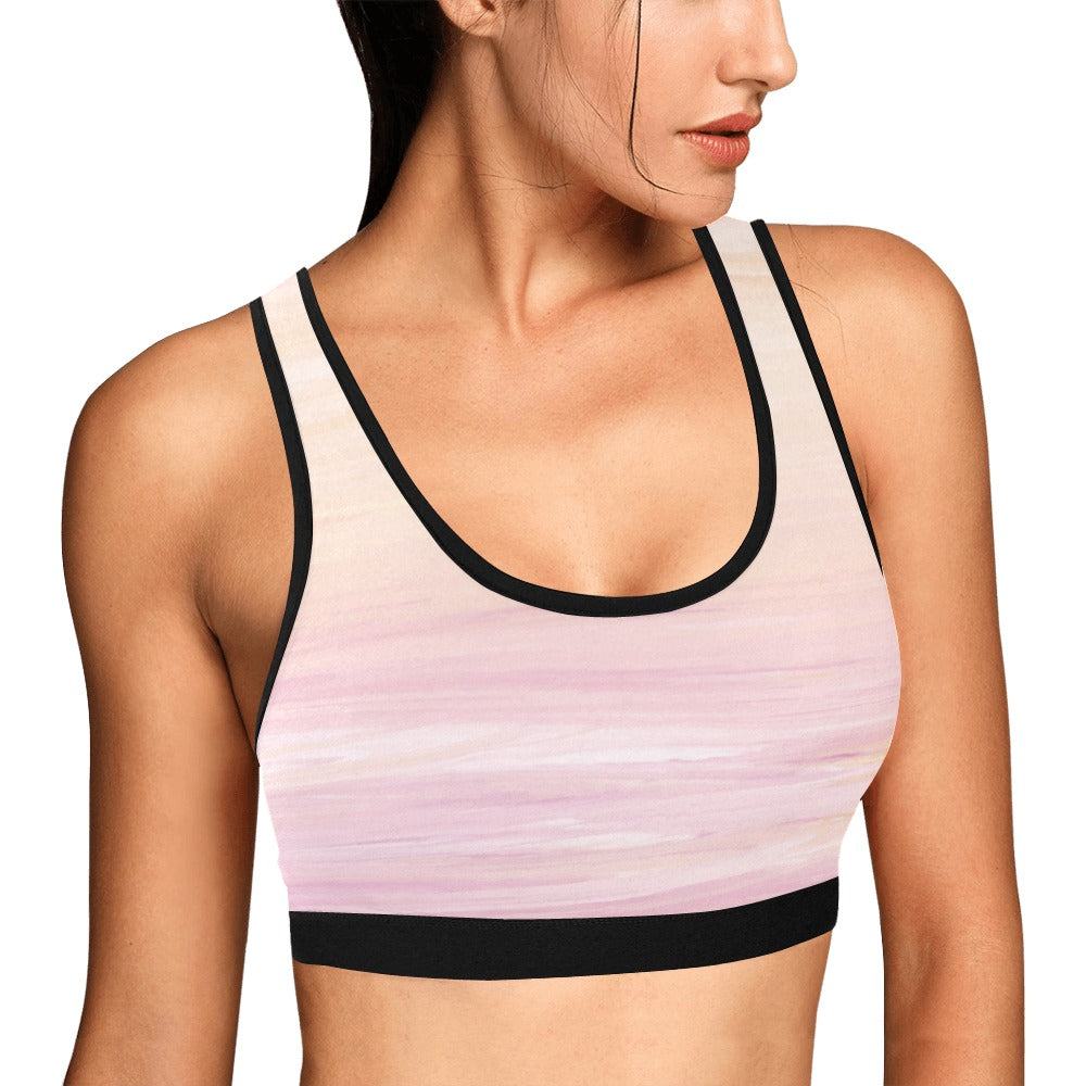 Peach Ombre Women's Sports Bra