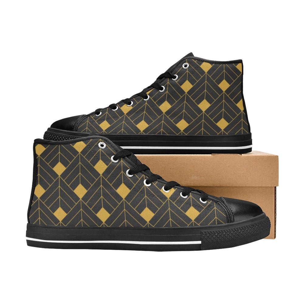 Gold Diamond High Top Shoes- Kids