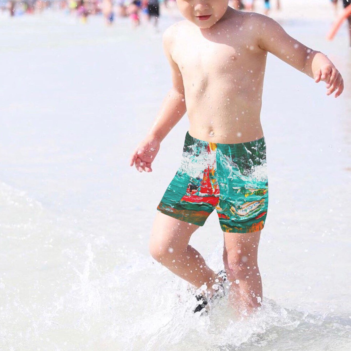 Painting Little Boys' Swimming Trunks