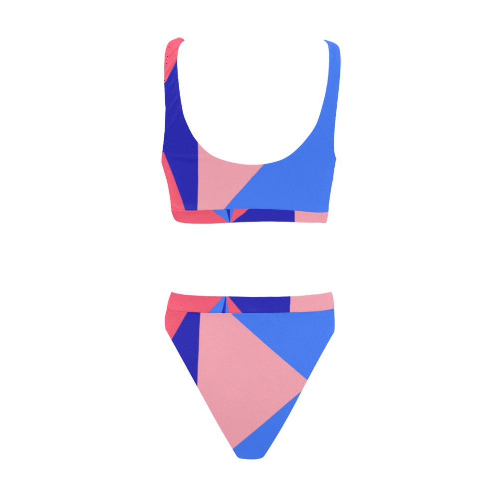 Color Abstract Sport Swimsuit