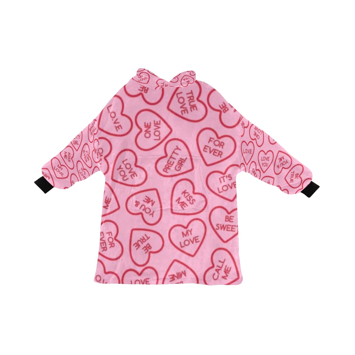 Valentines Day Blanket Hoodie for Kids