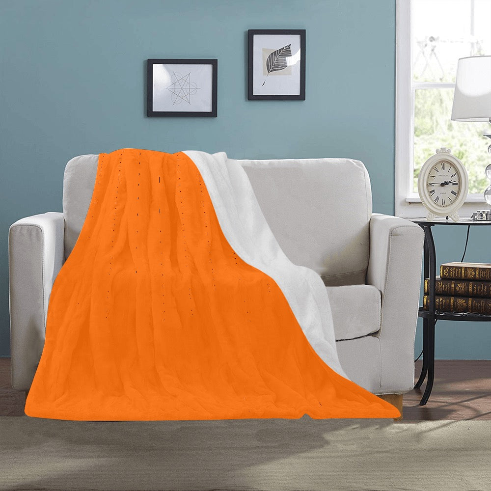 Orange Ultra-Soft Micro Fleece Blanket 40"x50"