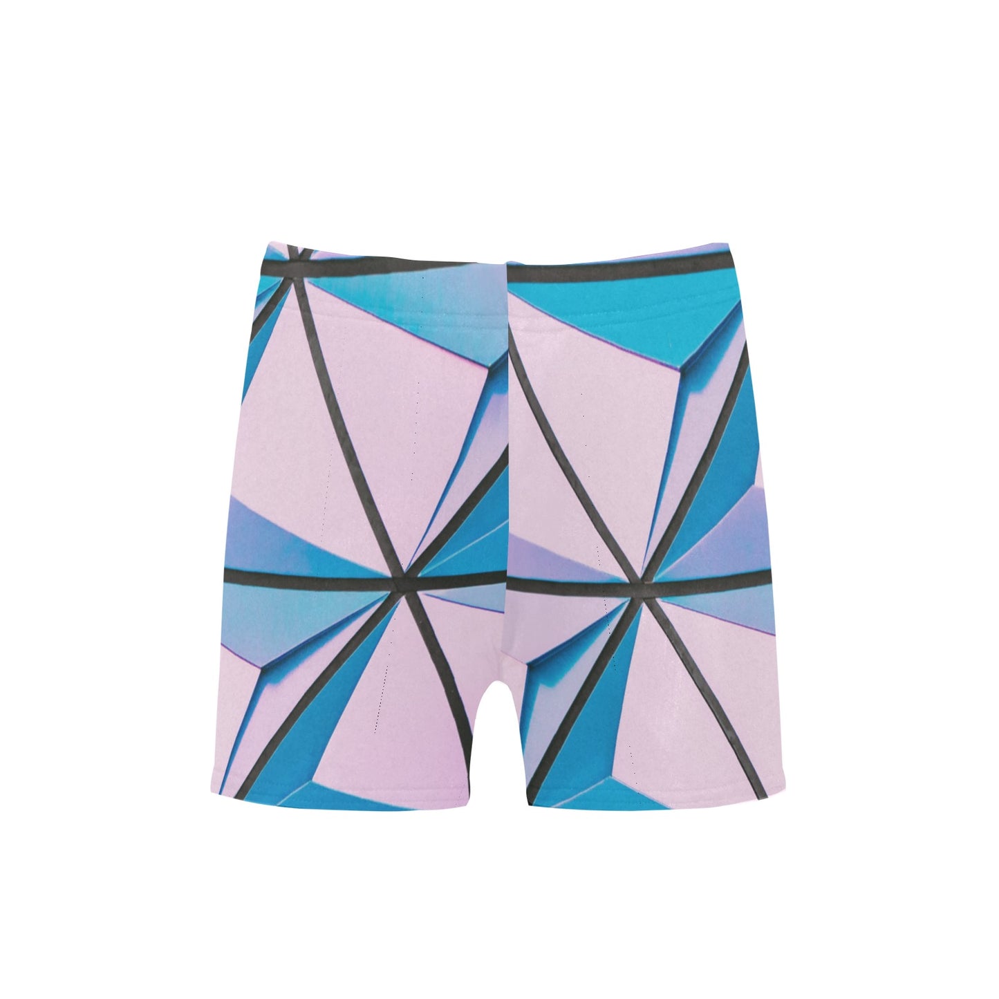 pink Abstract Little Boys' Swimming Trunks