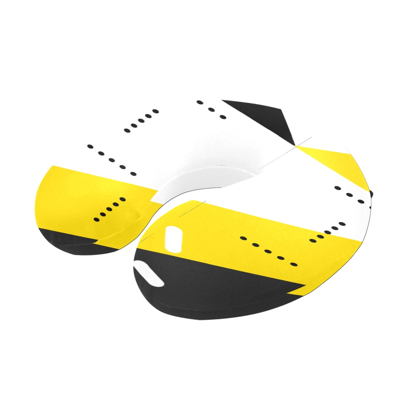 Black and Yellow U-Shape Travel Pillow