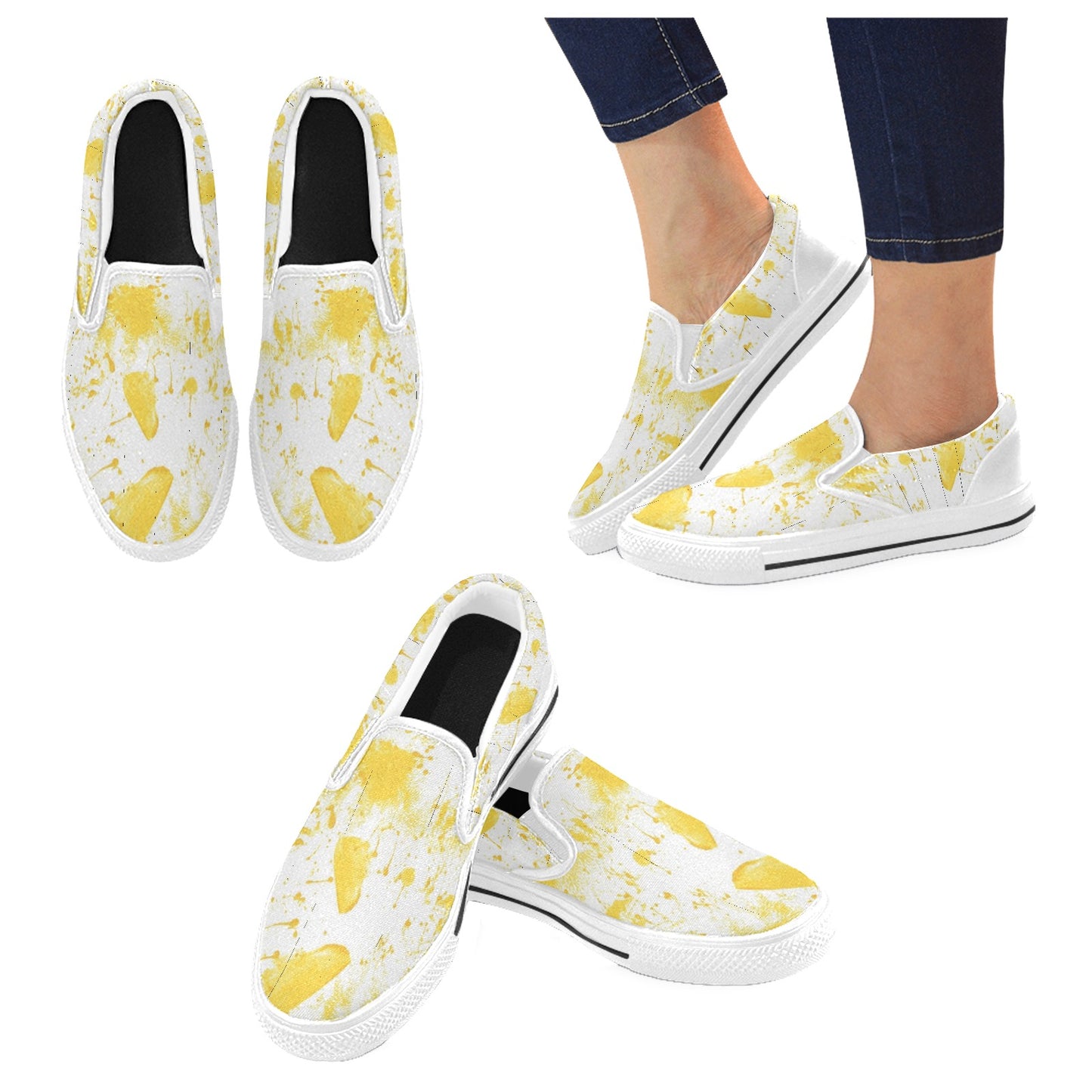 Yellow Splash Slip-on Shoes -Kid