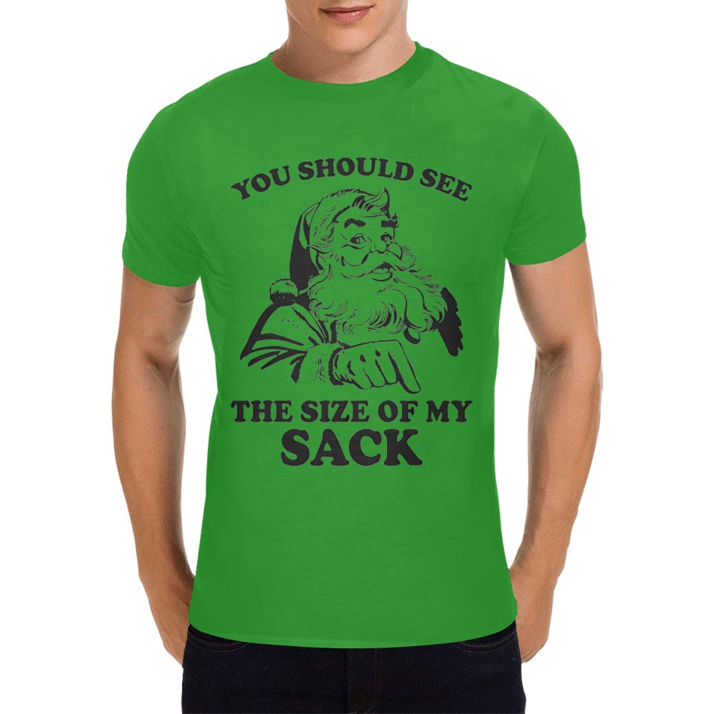 CHRISTMAS -  Size Of My Sack Men's T-Shirt