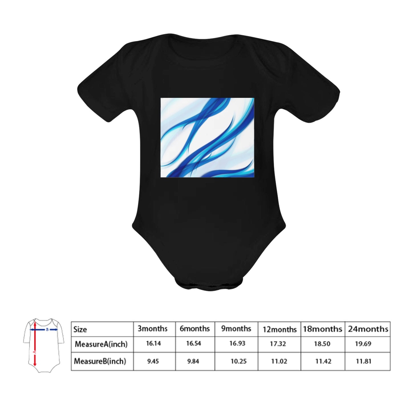 Blue Lightning Baby Onesie