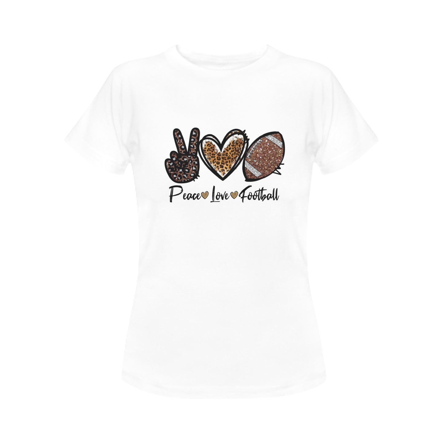 Peace, Love & Football Women's T-Shirt