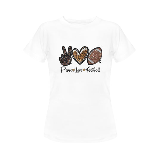 Peace, Love & Football Women's T-Shirt