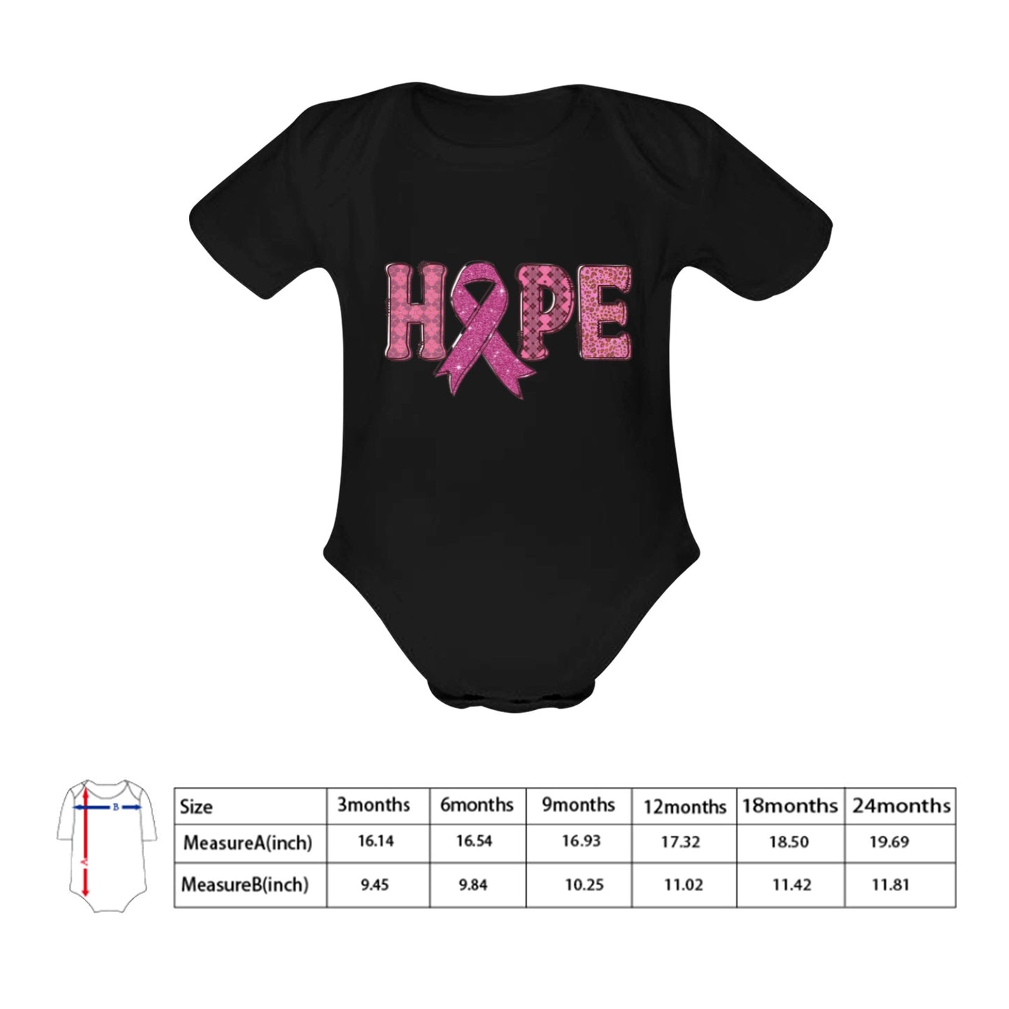 AWARENESS - Hope  Baby Short Sleeve Onesie