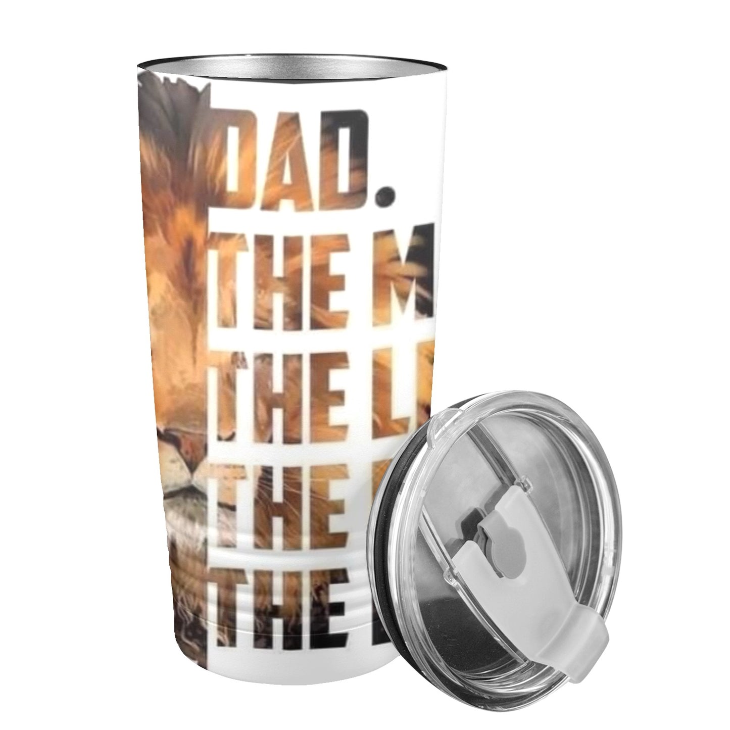 Dad the King 20oz Insulated Stainless Steel Mobile Tumbler