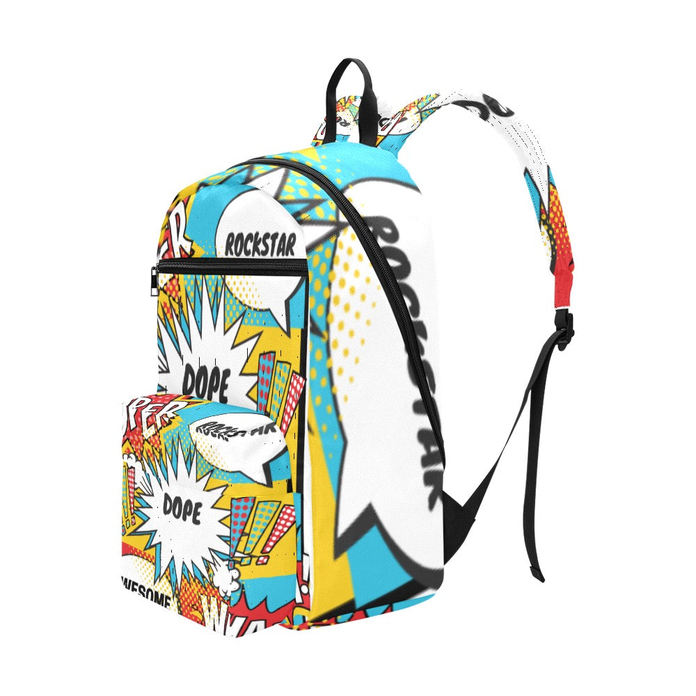 Comic Words Large Capacity Travel Backpack