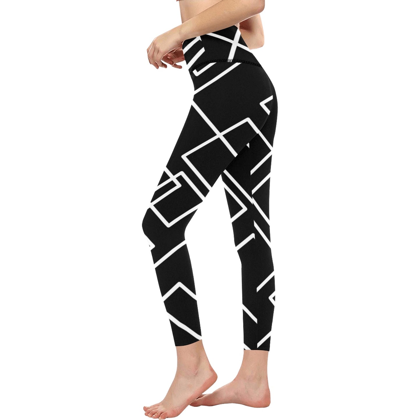 Black Squared Women's Leggings