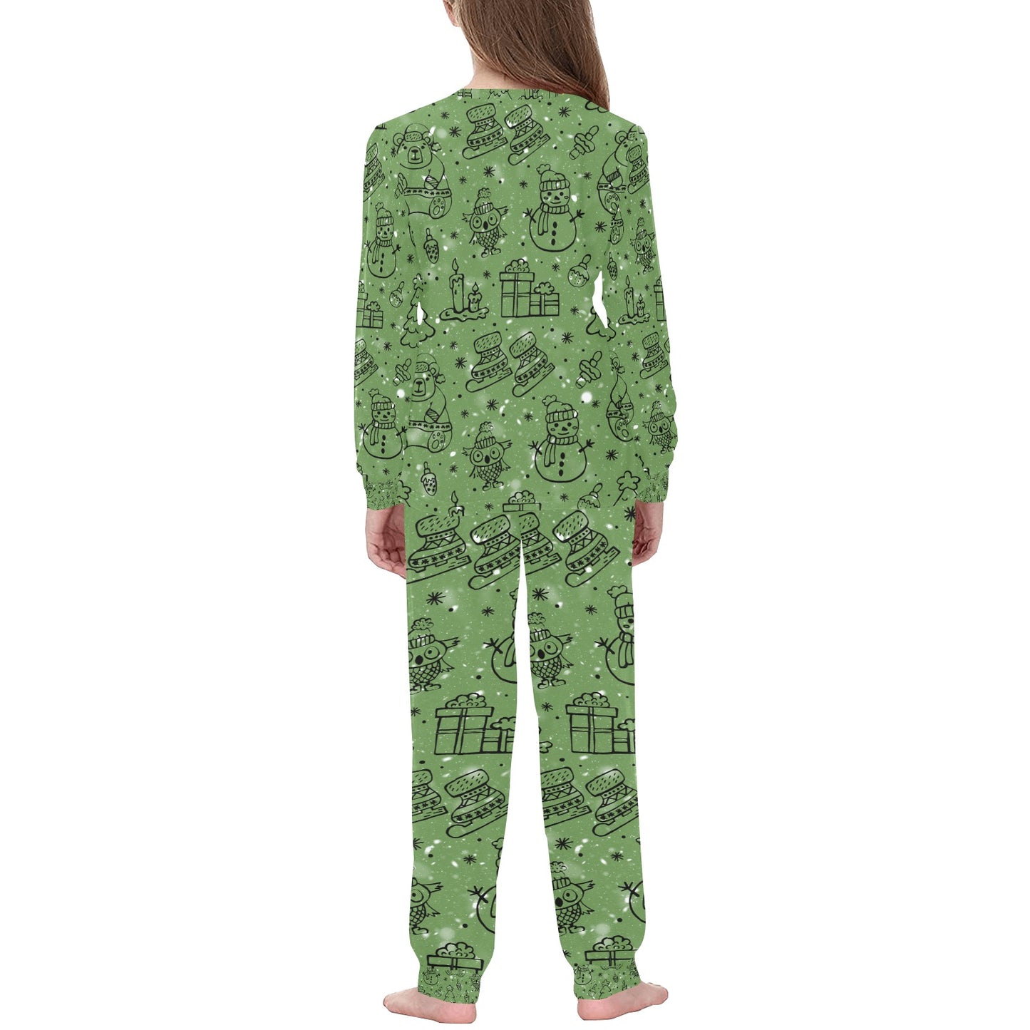 Green Christmas Kids' Pajama Set