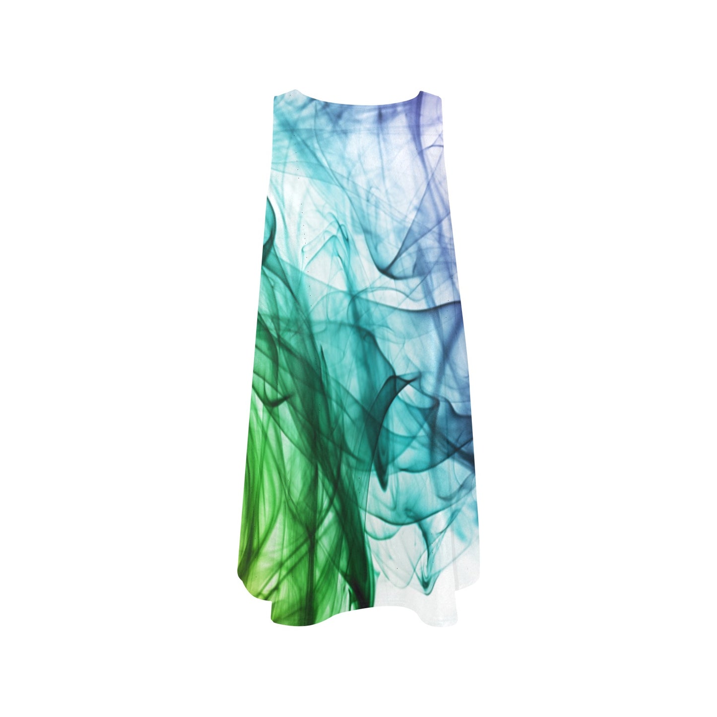 Color Whirl Sleeveless A-Line Pocket Dress