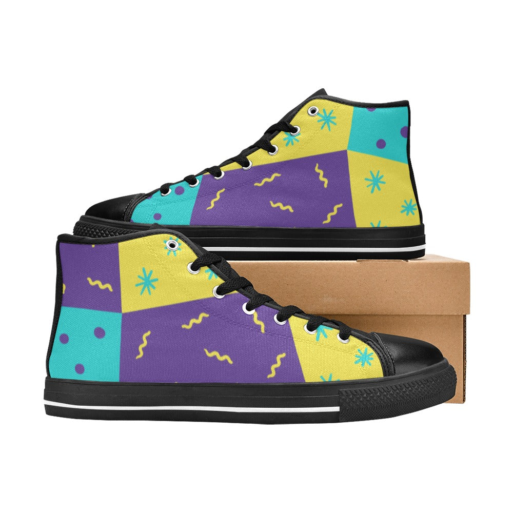 Purple Party High Top Shoes- Kids