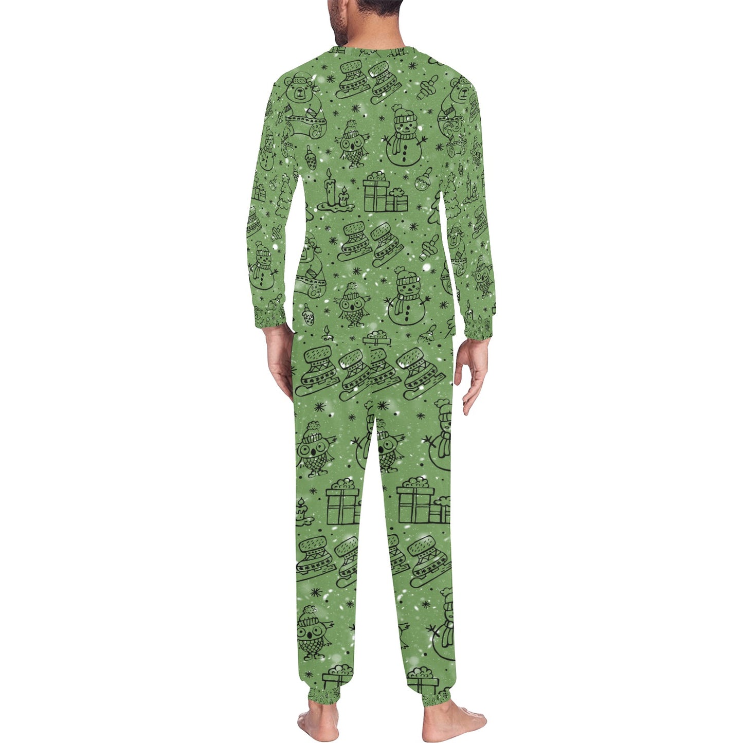 Green Christmas Men's Pajama Set