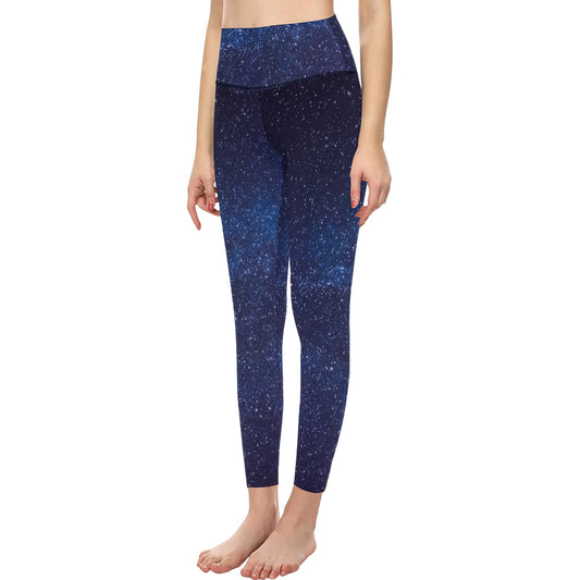 Blue Shimmer Women's High-Waisted Leggings