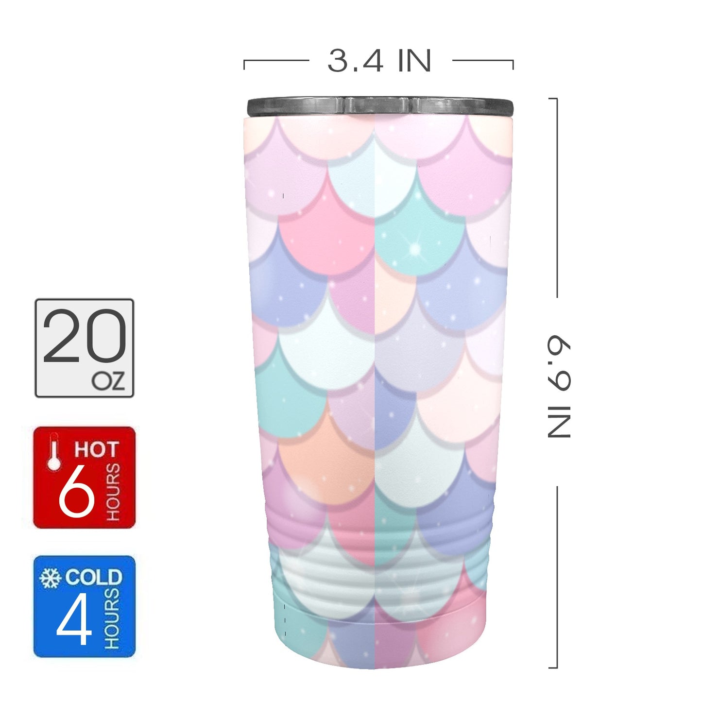 Mermaid Me 20oz Insulated Stainless Steel Mobile Tumbler