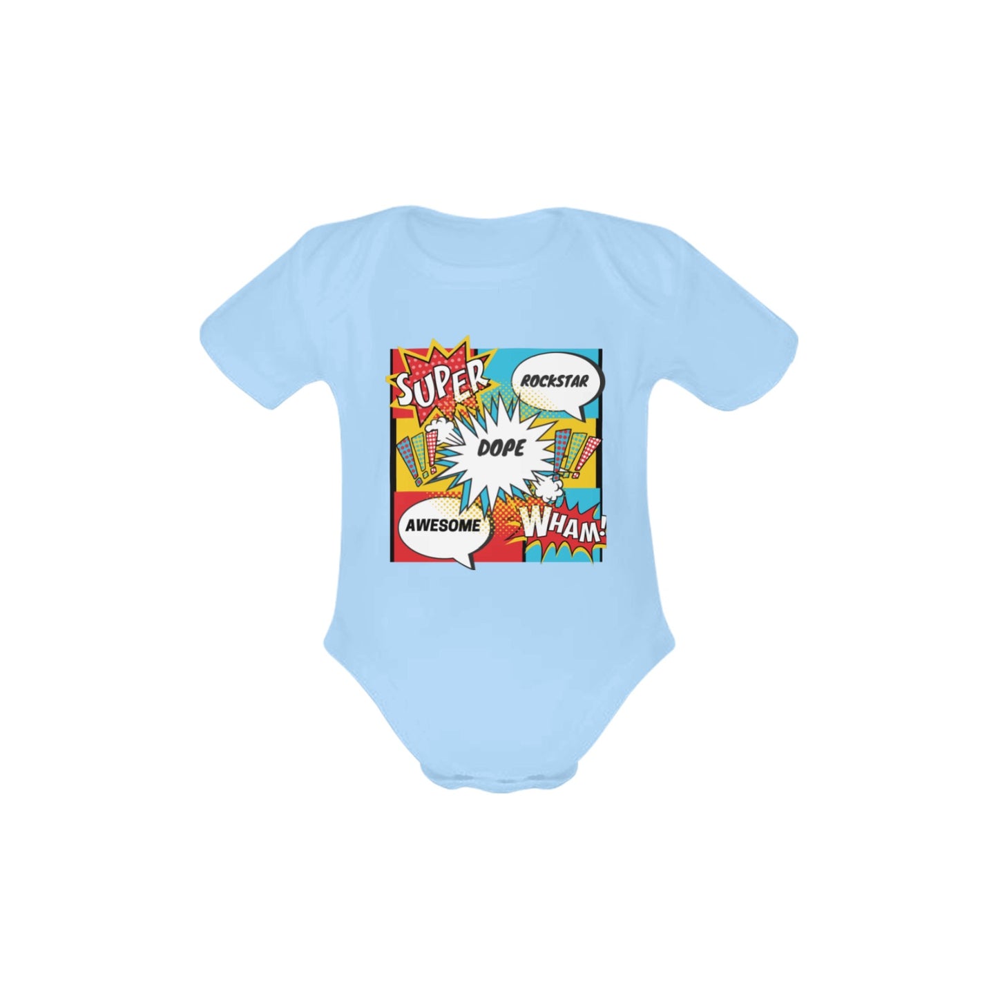 Comic Words Baby Onesie