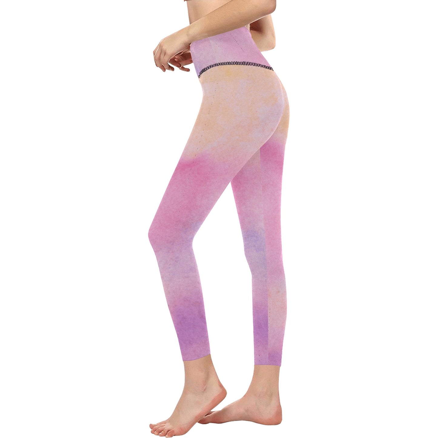 Pink-ish Women's High-Waisted Leggings