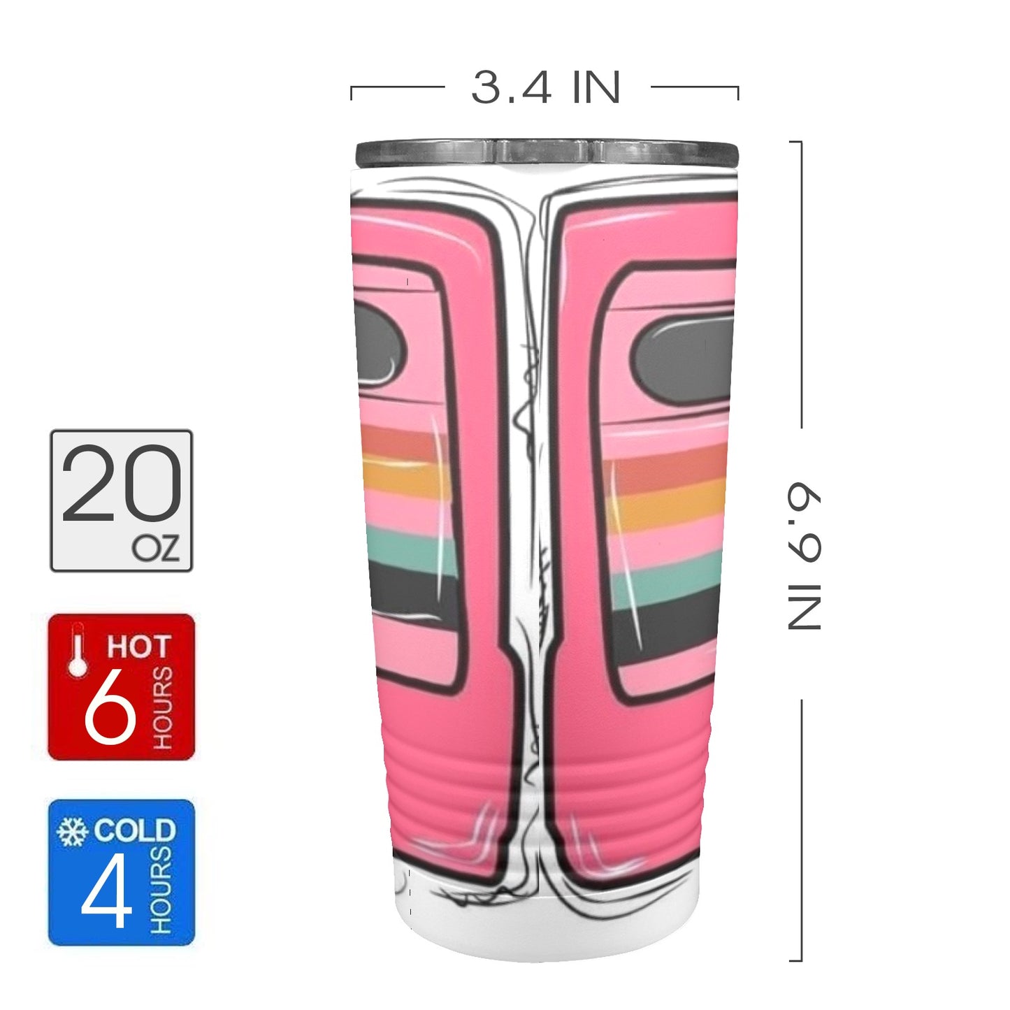 Lover Babe Valentine’s Day 20oz Insulated Stainless Steel Mobile Tumbler