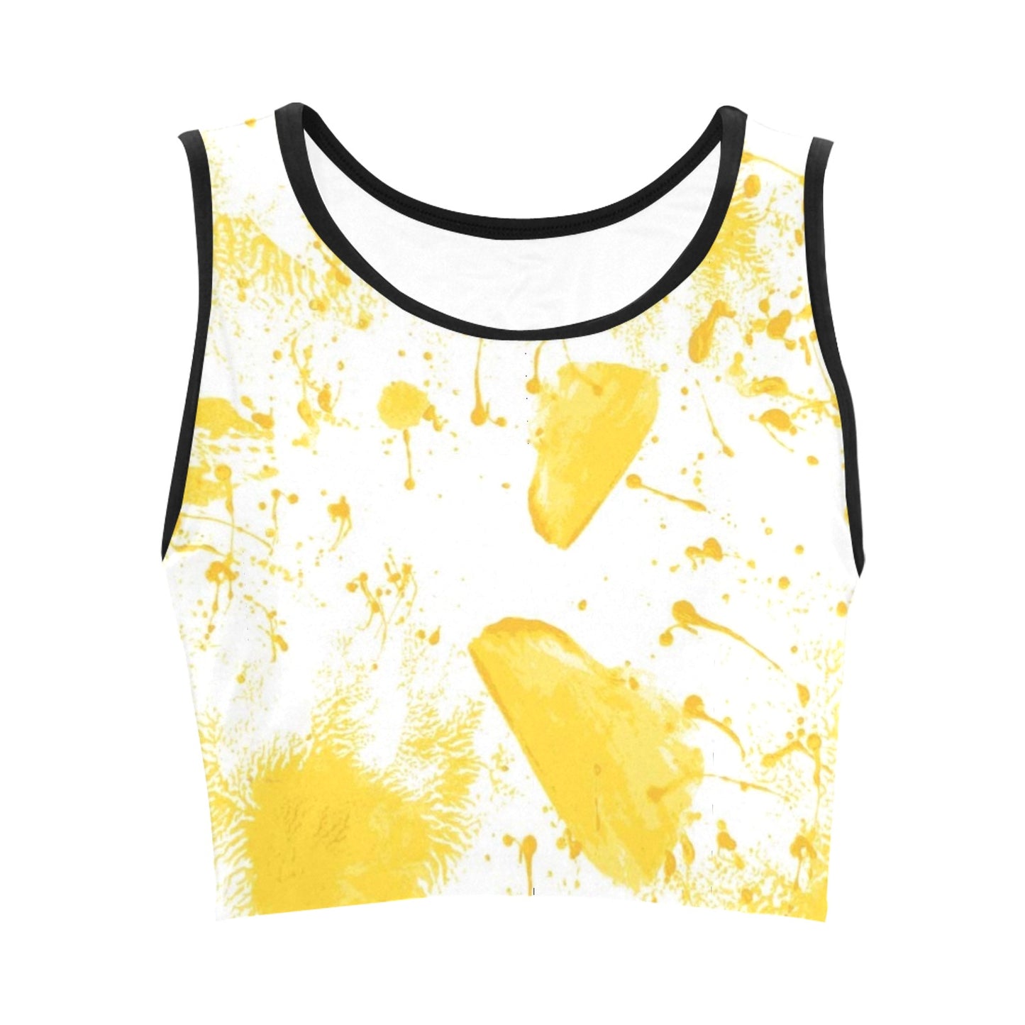 Yellow Splash Women's Crop Top