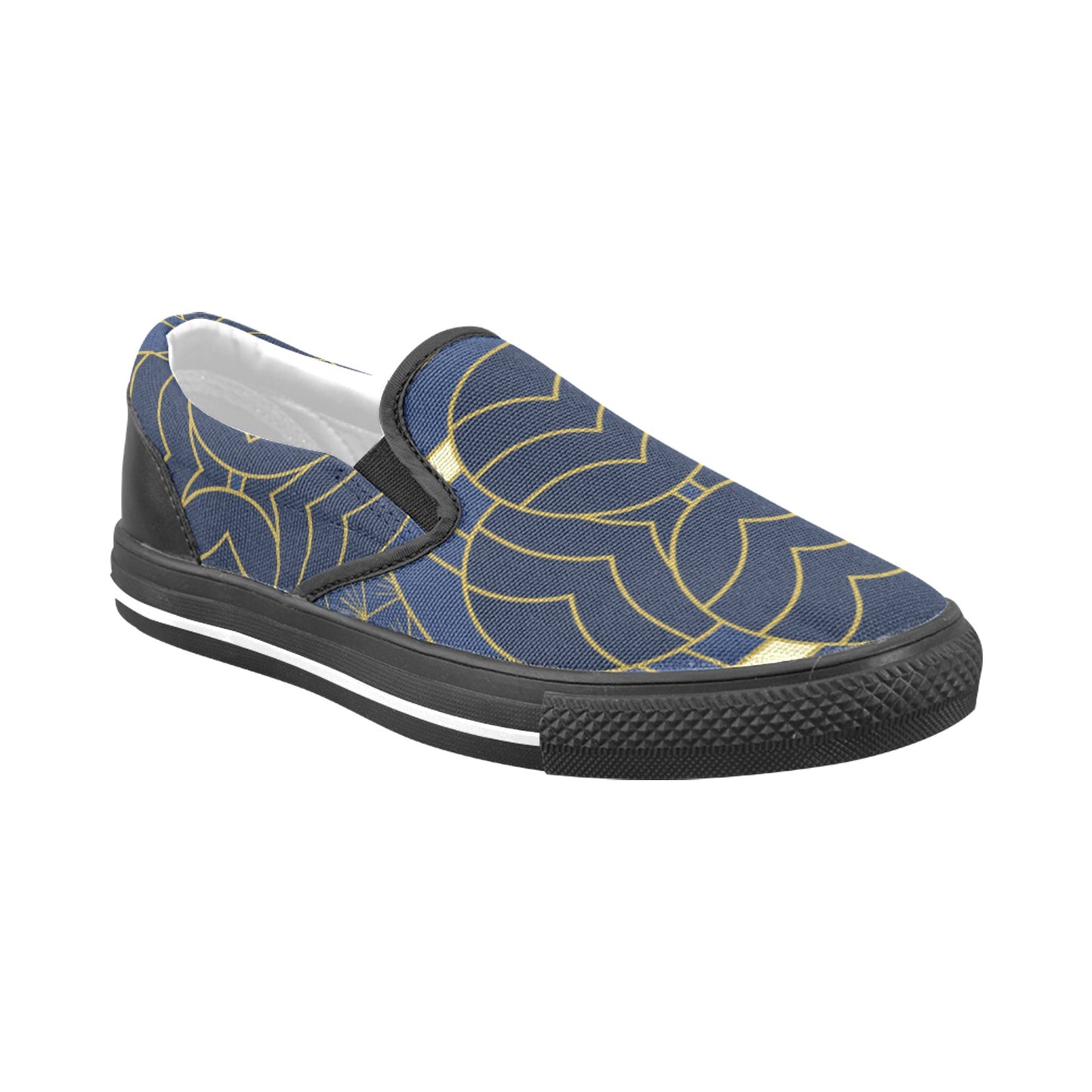 Navy Cut Men's Slip-on Shoes