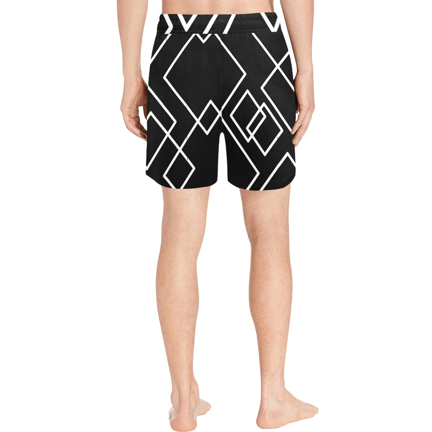 Black Squared Men's Swim Shorts