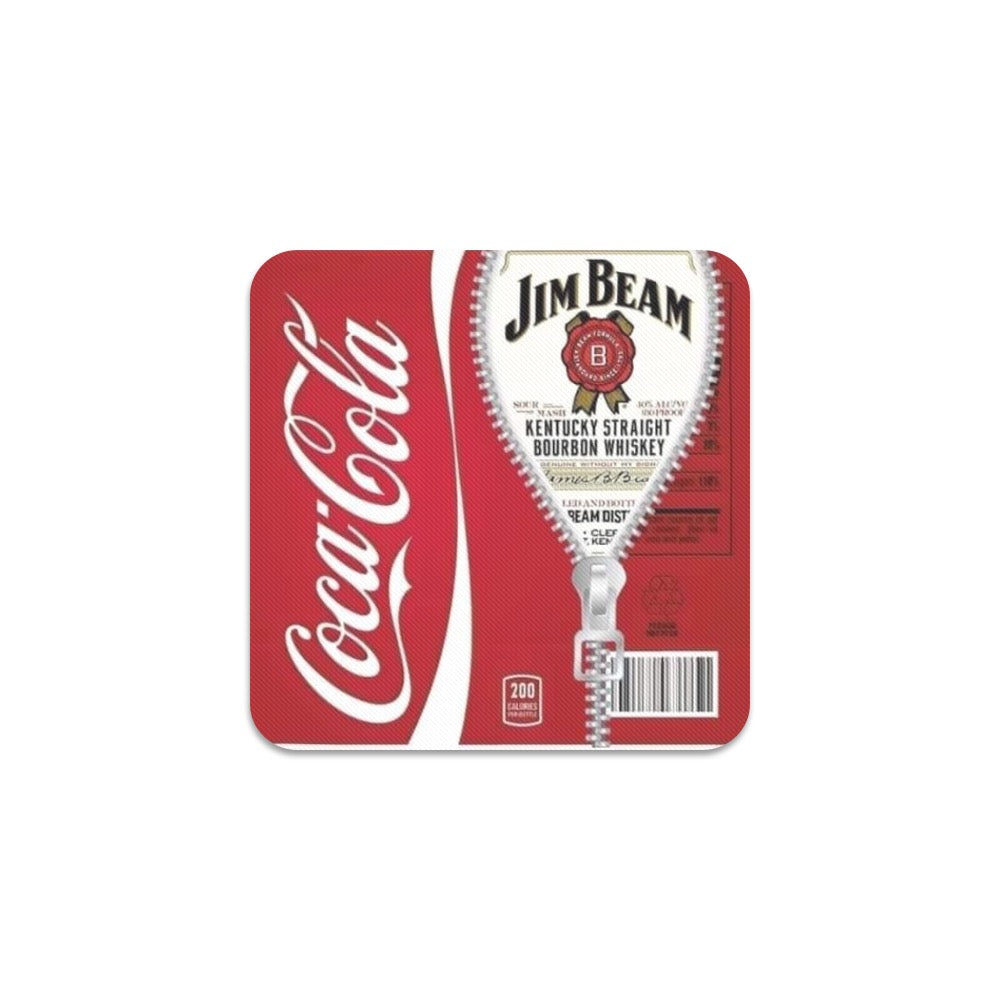 Cola & Jim Beam Square Coaster