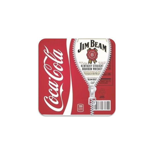 Cola & Jim Beam Square Coaster