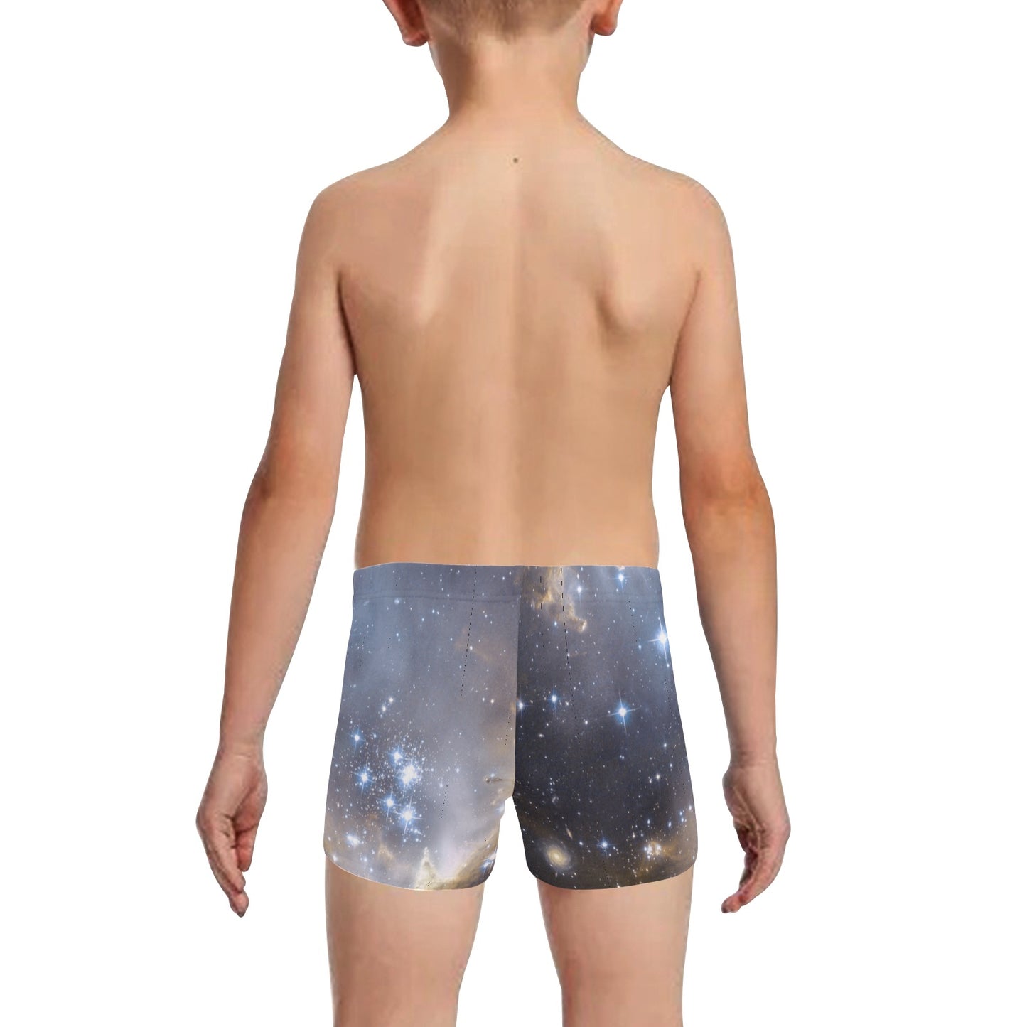 Night Galaxy Little Boys' Swimming Trunks