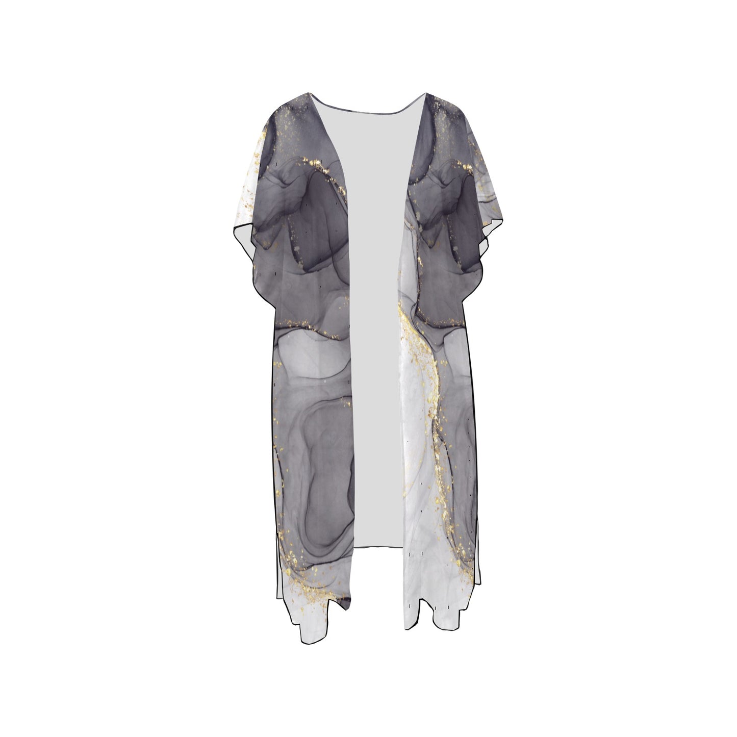 Grey Marble Chiffon Cover Up