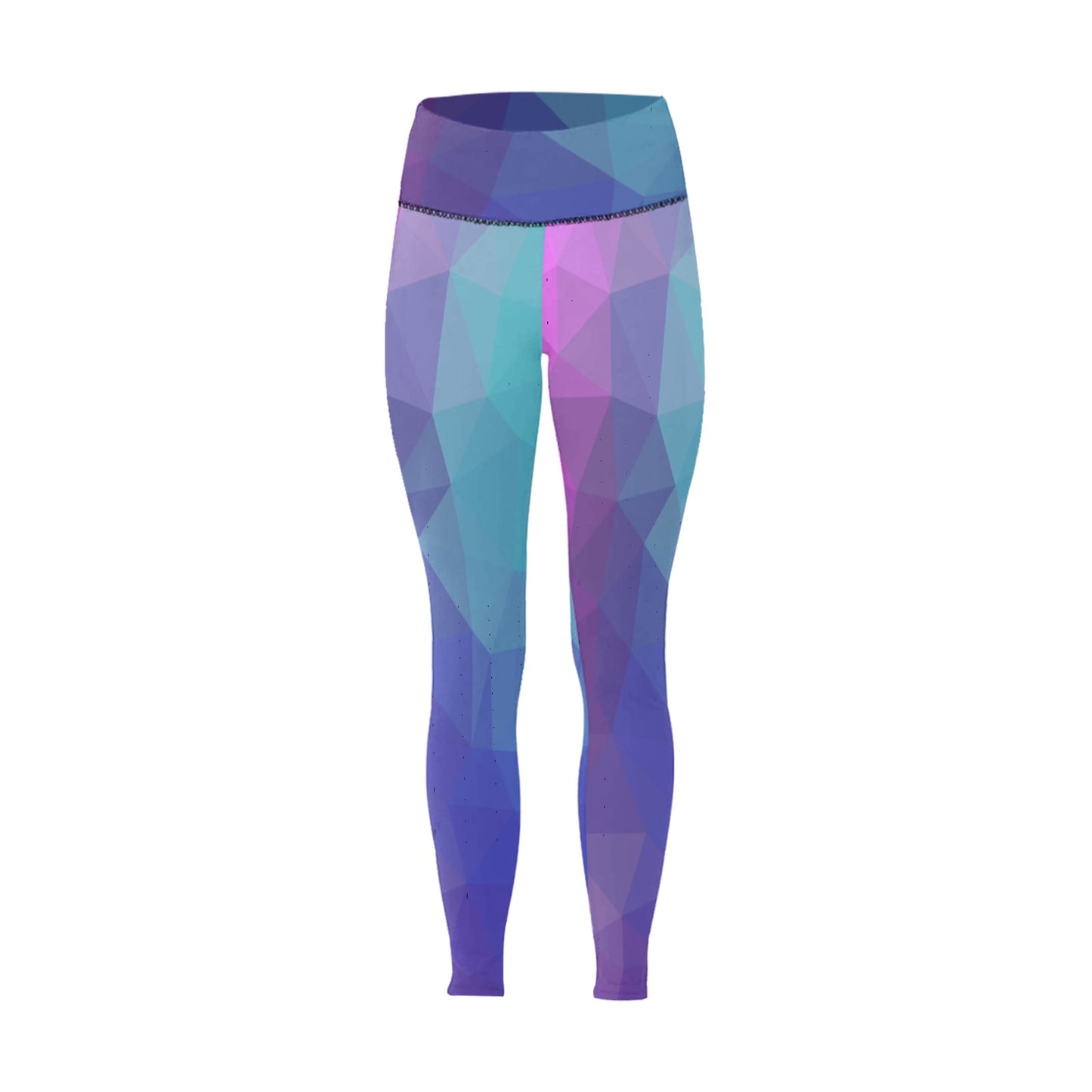 Blue Purple Women's All Over Print High-Waisted Leggings