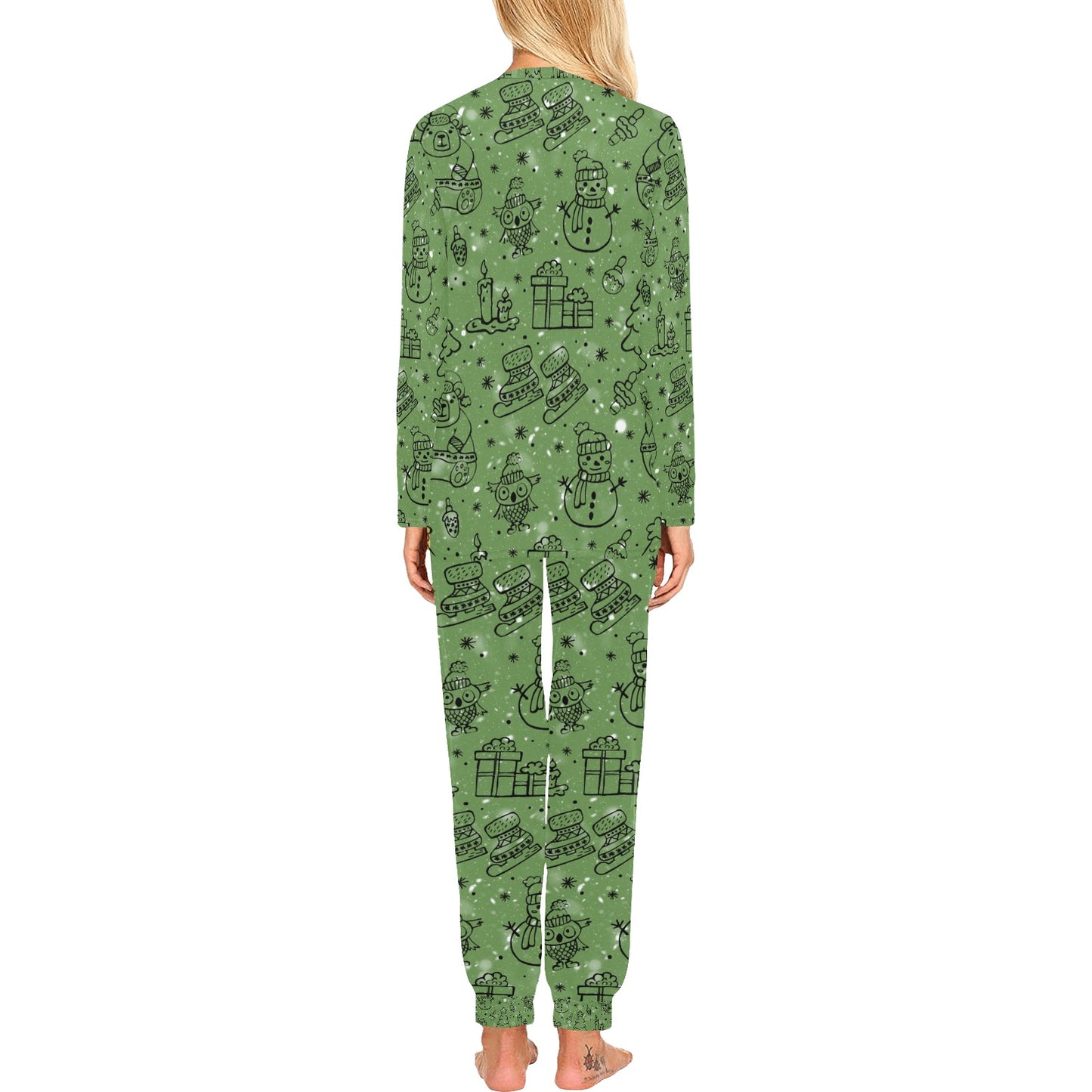 Green Christmas Women's Pajama Set