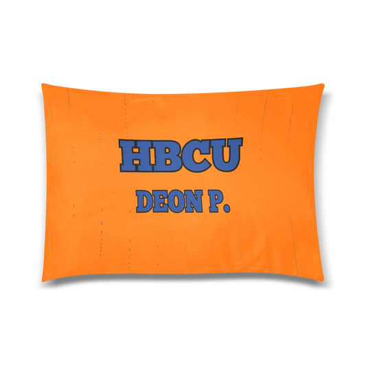 Orange & Blue HBCU Custom Zippered Pillow Case 20"x30"