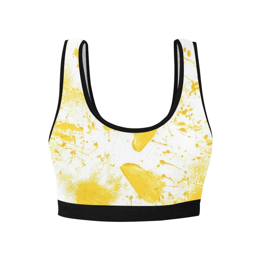 Yellow Splash Women's Sports Bra