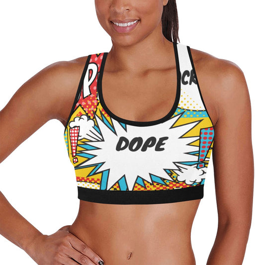 Comic Words Women's Sports Bra