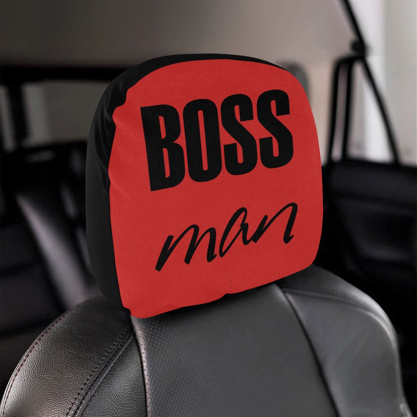 Boss Man Car Headrest Cover (2pcs)