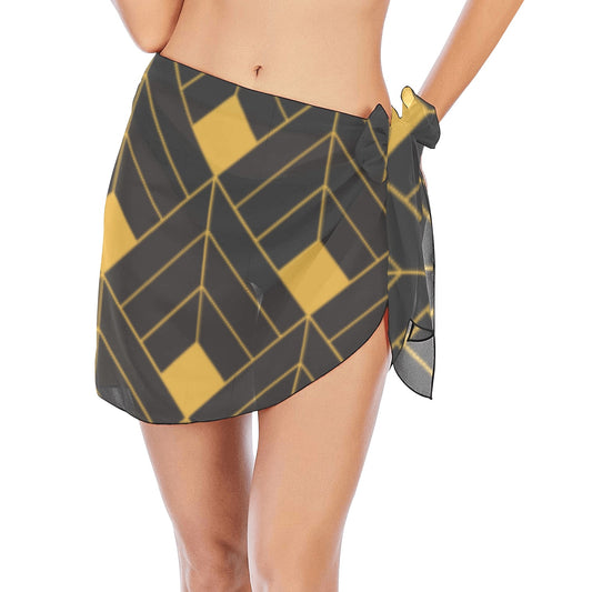 Gold Diamond Beach Sarong Wrap