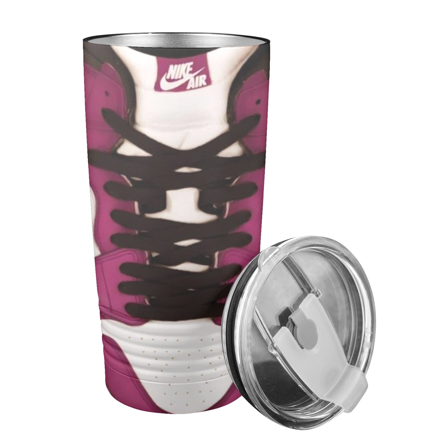 Purple and White Sneakers 20oz Insulated Stainless Steel Mobile Tumbler