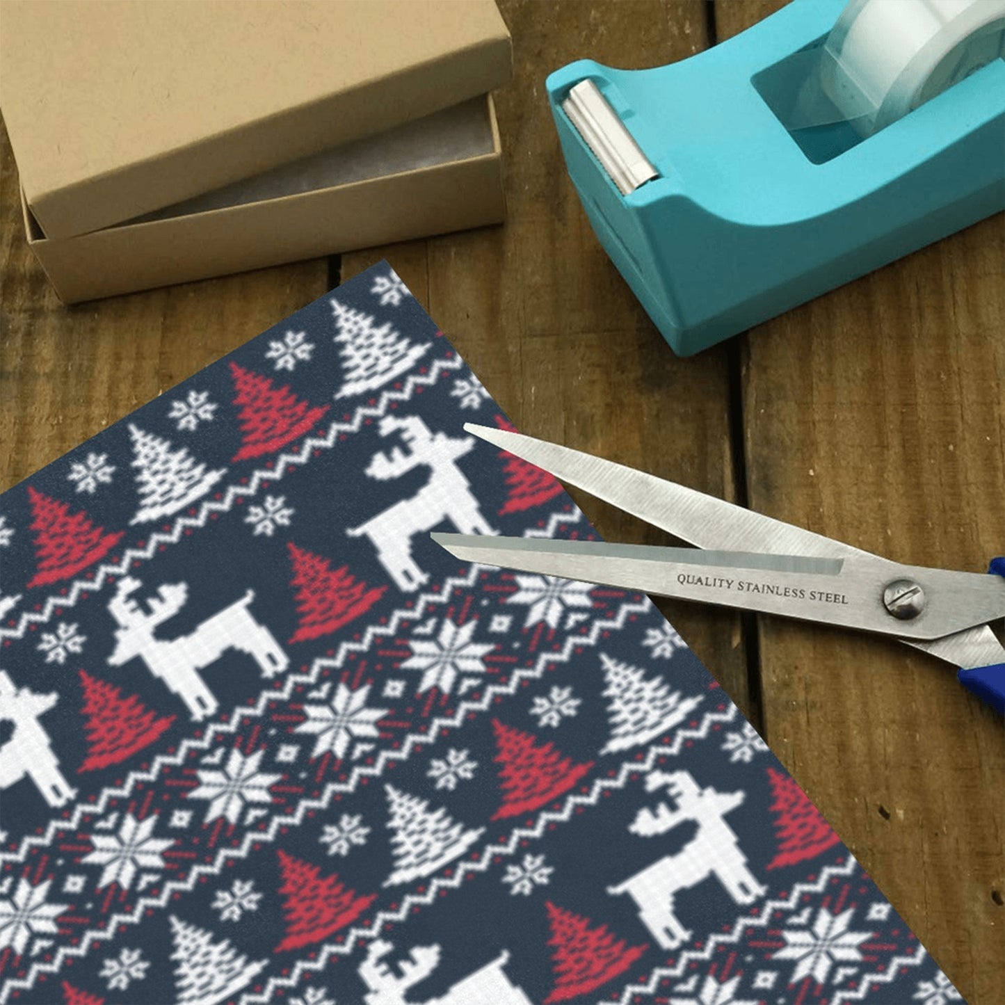 Deer Christmas Gift Wrapping Paper 58"x 23" (3 Rolls)